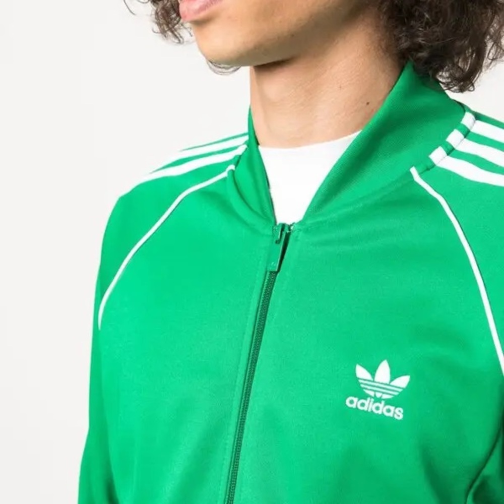 Adidas Men's Vibrant Green Bomber Jacket